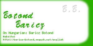 botond baricz business card